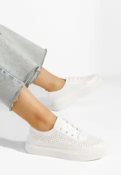 Pantofi casual dama Cynthei albi imagine