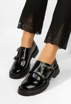 Pantofi casual dama Dionia negri imagine