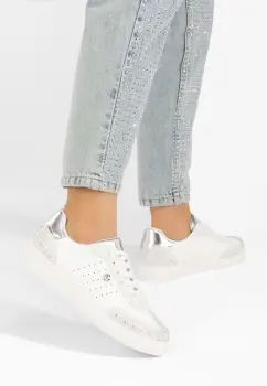 Pantofi casual dama Elanova albi imagine