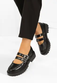 Pantofi casual dama Geovania negri imagine