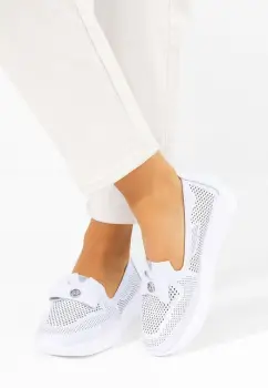 Pantofi casual dama Irvesa albi imagine