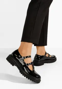 Pantofi casual dama Jacinta negri imagine