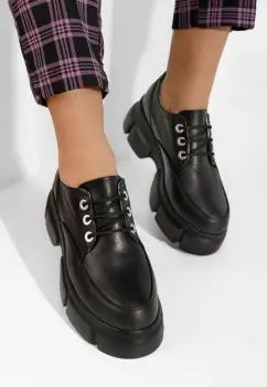 Pantofi casual dama piele Disia V3 negri imagine