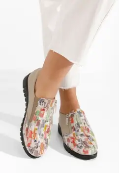 Pantofi casual dama piele Isola multicolori imagine