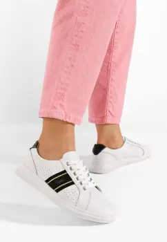 Pantofi casual dama piele Trieste V4 albi imagine