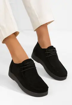 Pantofi casual dama Zairia negri imagine
