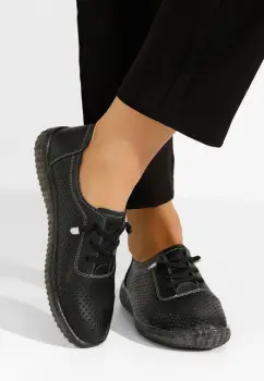Pantofi casual dama Ziona negri imagine
