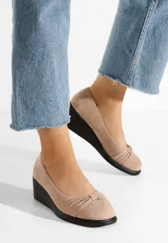 Pantofi cu platforma Fines kaki imagine