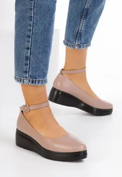 Pantofi cu talpa ortopedica Natalya roz imagine