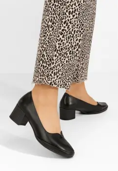 Pantofi cu toc gros Jinny V2 negri imagine
