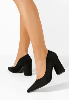 Pantofi cu toc gros Nashia V2 negri imagine