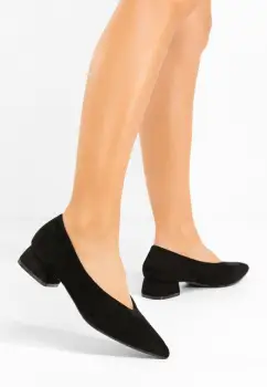 Pantofi cu toc gros Takisa negri imagine