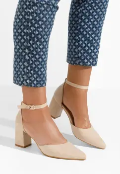 Pantofi cu toc Lenasia Bej imagine