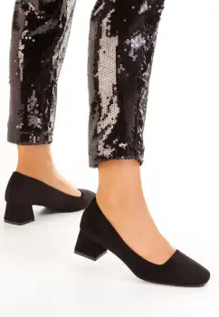 Pantofi cu toc mic Arola negri imagine