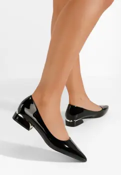 Pantofi cu toc mic Bertesa bej imagine