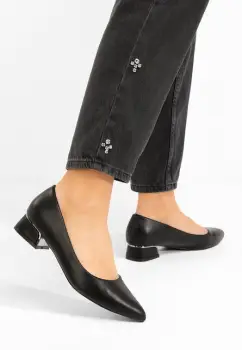 Pantofi cu toc mic Lexie V2 negri imagine