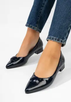 Pantofi cu toc mic Reiko navy imagine