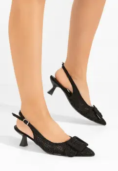 Pantofi cu toc mic Tiffaney negri imagine