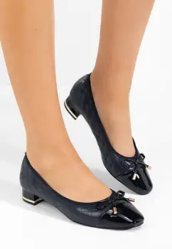 Pantofi cu toc mic Toya albastri imagine