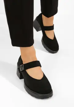 Pantofi cu toc Shirlena negri imagine