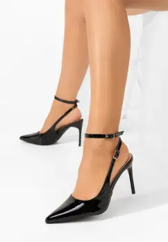 Pantofi cu toc subtire Ranoa negri imagine