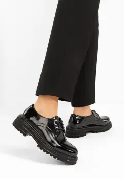 Pantofi oxford dama Danina V2 negri imagine