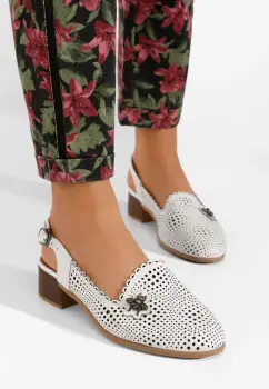 Pantofi slingback Catrivana V2 albi imagine