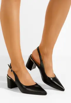 Pantofi slingback Flamia negri imagine