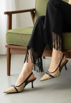 Pantofi slingback Laine negri imagine