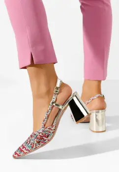 Pantofi slingback Letira multicolori imagine