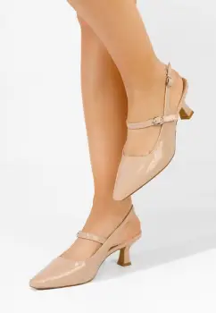 Pantofi slingback Matylda bej imagine