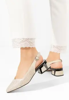 Pantofi slingback Rahela bej imagine