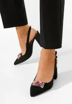 Pantofi slingback Rossana negri imagine