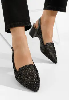Pantofi slingback Tosena negri imagine