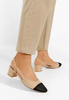 Pantofi slingback Varese bej imagine