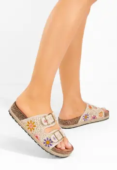 Papuci cu platforma JOELIA bej imagine