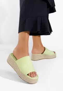 Papuci cu platforma Sitema lime imagine