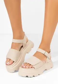 Sandale cu platforma Alysha bej imagine