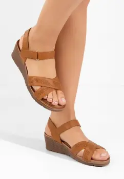 Sandale cu platforma Creolia camel imagine