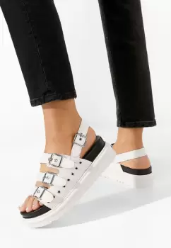 Sandale cu platforma Edena albe imagine