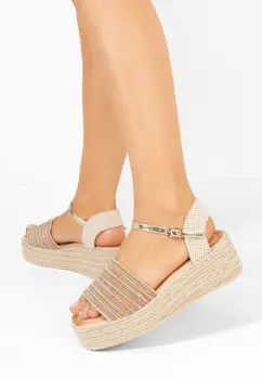 Sandale cu platforma Jilly aurii imagine