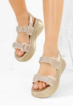 Sandale cu platforma Sakirra bej imagine