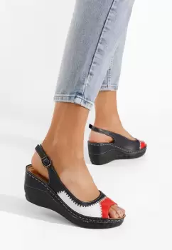 Sandale cu platforma Srada albe imagine