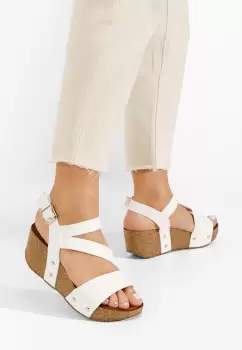 Sandale cu platforma Thalia camel imagine