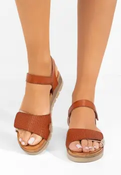 Sandale cu talpa groasa Doretha camel imagine