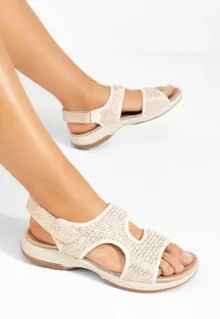 Sandale cu talpa groasa Jayme albe imagine