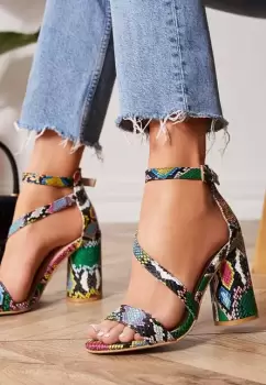 Sandale cu toc Gracia Bej imagine