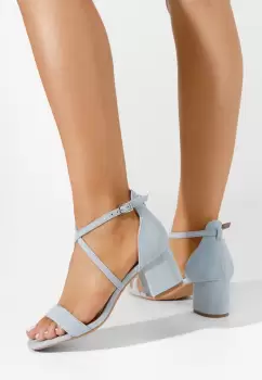 Sandale cu toc gros Lagoa bej imagine