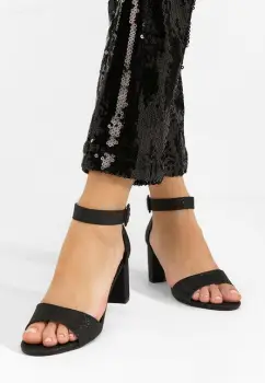 Sandale cu toc gros Towanda negre imagine