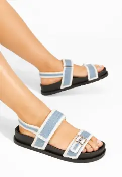 Sandale dama fara toc Sharma albastre imagine